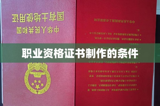 汉滨职业资格证书制作的条件